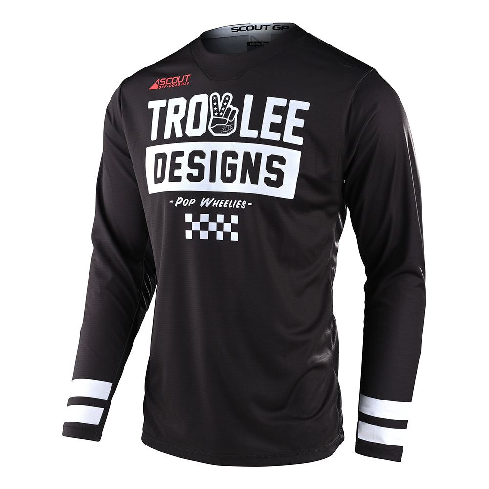 Troy Lee Designs Scout GP Off-Road Jersey Peace & Wheelies Black